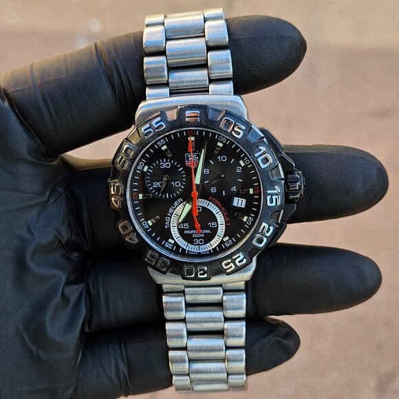 TAG Heuer Mens 40mm F1 Black Dial Chronograph - Picture 1 of 10